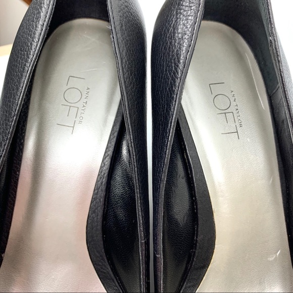 Loft Black Open Toe Wedge Shoes‎ Heels - Picture 3 of 7
